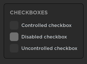Window with checkboxes